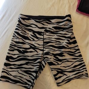 DKNY sport zebra biker shorts